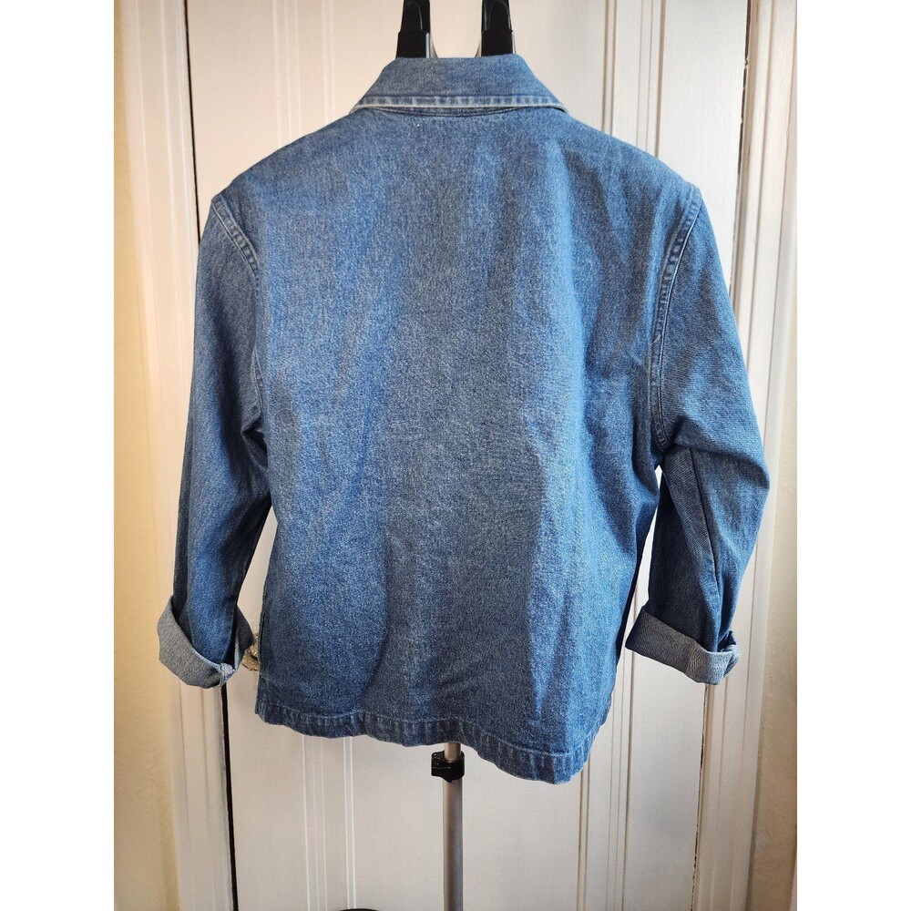 Vintage Tantrums Embroidered Denim Shirt w/ Velvet  Sequin Roses – Small - Picture 2 of 4